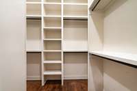 Primary closet with built-ins