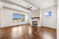 Gas fireplace in living room