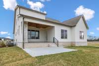 Covered porch and extra concrete patio