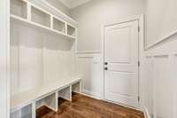 Custom drop zone by door to garage