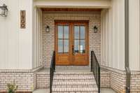 Double wood front doors