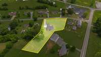 Drone shot with property lines