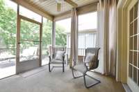 Screened-in porch off secondary bedroom