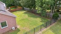 Aerial view of backyard