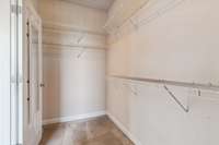 More of the primary bedroom's walk-in closet