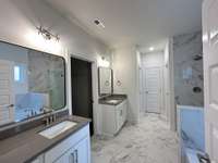 Large Master Bath with Spacious Walk In Closet