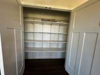 Large pantry with adjustable shelves