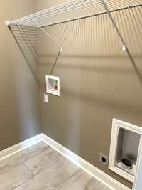 Separate laundry room....