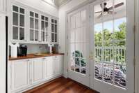 Complete with sink and refrigerator...just waiting for you to grab that first cup of coffee in the morning...