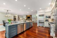 Notice the additional appliances, such as ice maker and trash compactor....
