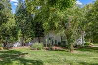 The guest cottage side yard....