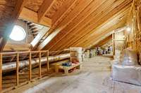 There are so many closets in this home, but for extra storage, you have this third floor attic space.  This is also the home for the 6 new HVAC units installed in 2023....