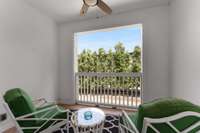 A view from this upstairs patio....