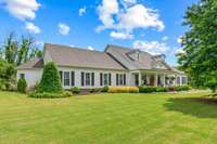 Side view of this sprawling one level living home