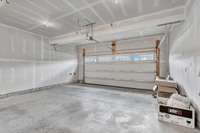 Attached two car garage
