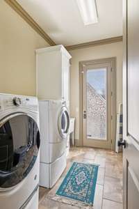 Utility area and mudroom off the kitchen
