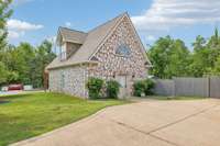 Detached 2 car garage with apartment.
