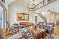 20+ foot ceilings in this area