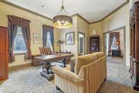 17x12 living area in the basement suite is currently used as a home office
