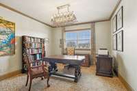 17x13 bedroom #3 is currently used as an office.  It features an extra large closet and access to a Jack&Jill bath