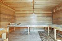 interior of sauna