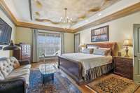 Spacious 21x16 with custom ceiling &  private porch access.