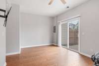 Cozy living room with direct access to the patio, perfect for relaxing or entertaining.
