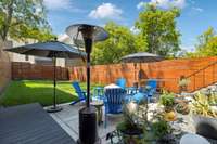 A concrete patio was added for entertainment space in the backyard.