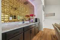 Entertain with the wet bar already in place.