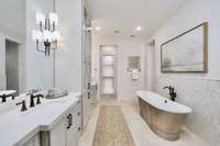 Transform your daily routine into a rejuvenating escape with a modern luxury spa-style bathroom.