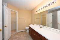 bath off of the primary bedroom.   Good size closet
