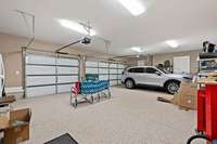 3 Car Garage With Epoxy Flooring And Only 3 Steps To Enter The Home!