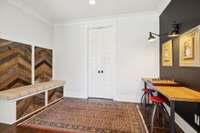 Drop Zone / Homework area / Doors lead to 1st floor laundry room