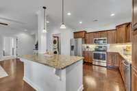 granite counters.