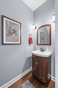 1/2 bath.