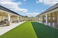 Community turf at the pool pavilion. Perfect for neighborhood parties.