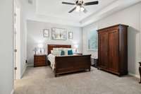 Primary bedroom suite on first floor! Upgraded carpet and carpet pad.