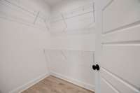 The primary bedroom features a walk-in closet.