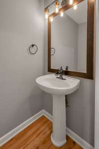 Half Bath located on the main level.