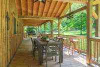 The covered porches continue for your outdoor entertaining enjoyment.