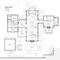 Rendering for 5 bedroom home build on 4 acre parcel