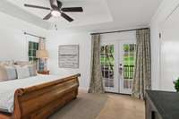 Primary bedroom with porch access