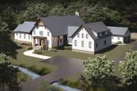 Rendering of potential home build on neighboring 4 acre parcel that has septic approval for a 5 bedroom home, on file with Williamson county
