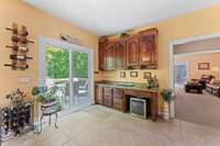 convenient wet bar