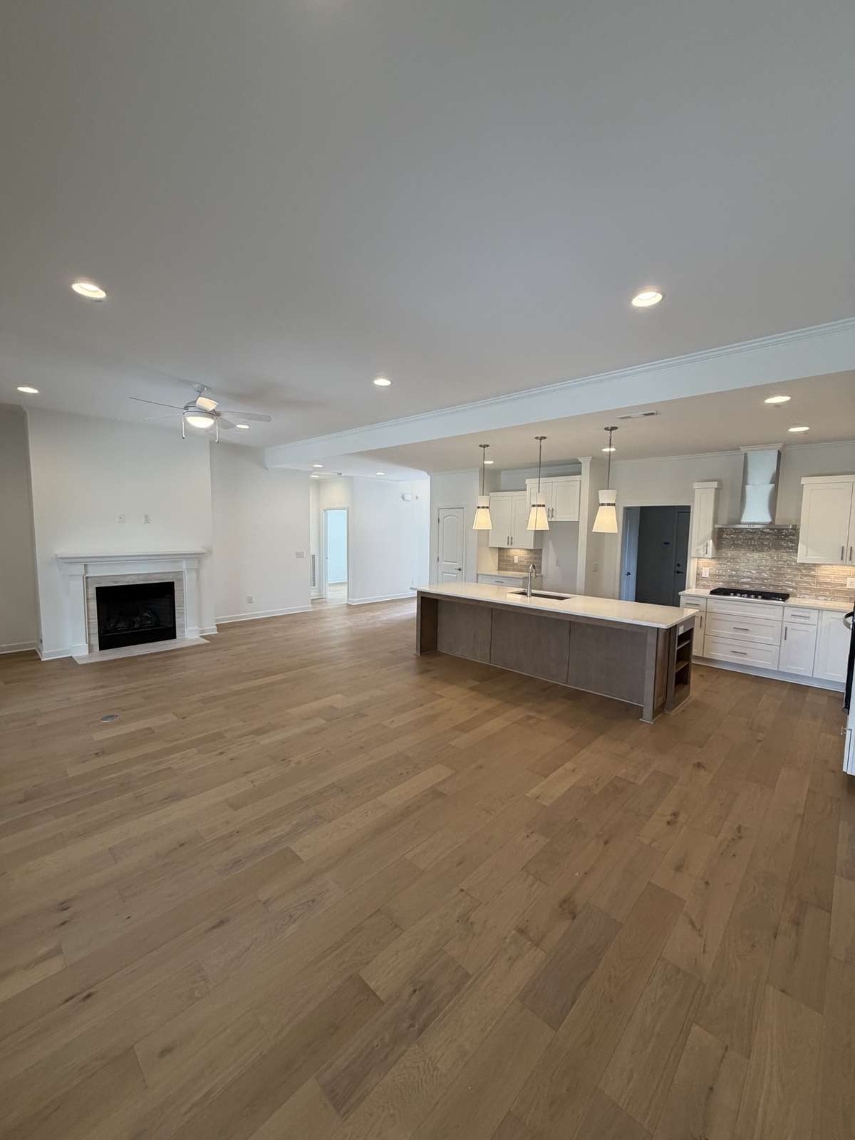 Open living/dining/kitchen