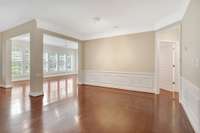 Dining room wainscoting trim.