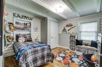 2nd bedroom with built in shelving