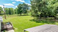 Beautiful level lot, fenced area for pets.