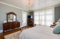 The Primary Bedroom includes a door leading to the covered outdoor porch adding ease and accessibility.