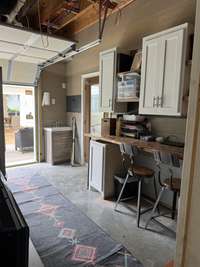 Office with garage door